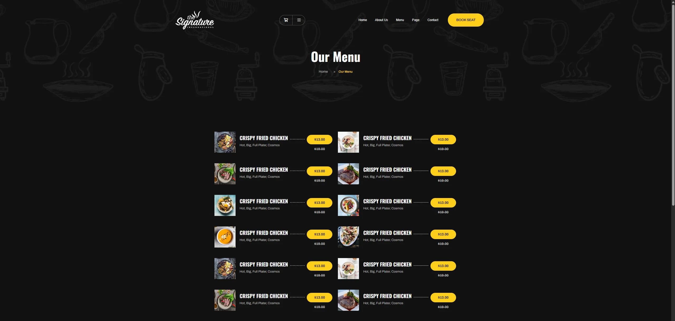Mockup de Menú QR para negocio con diseño responsive